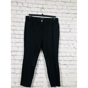 Talbots Women's  Skinny Ankle Equestrian Riding Style Pants Black Size 14P